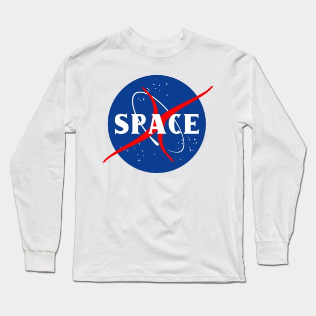 SpaceX logo - 1960s NASA style Long Sleeve T-Shirt by popkulturniy